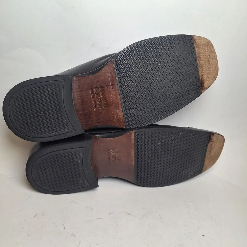 Johnston Murphy Sheepkin Y2k Square Toe Black Leather Slip-on Loafer Brazil 11M